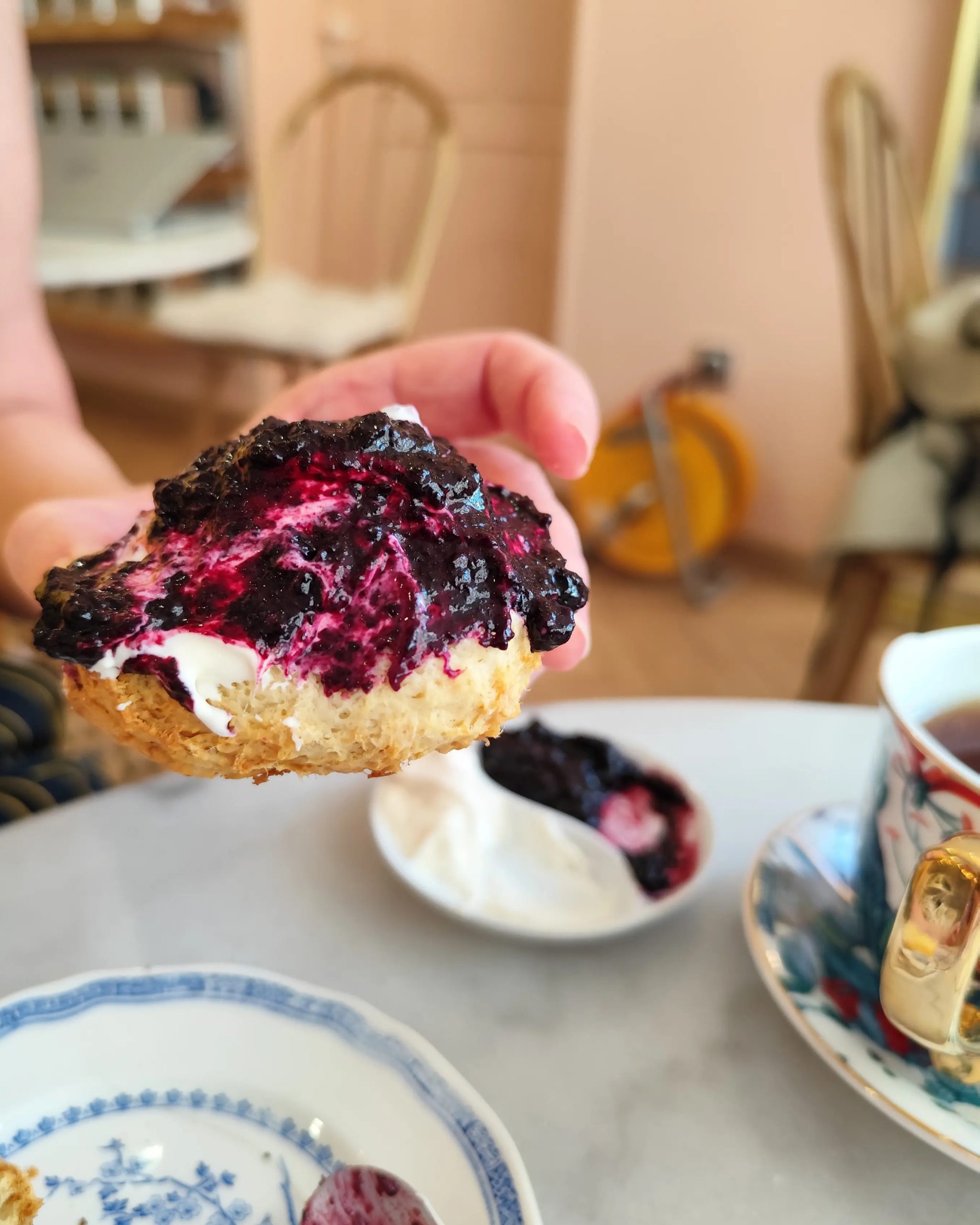 scone confiture crème